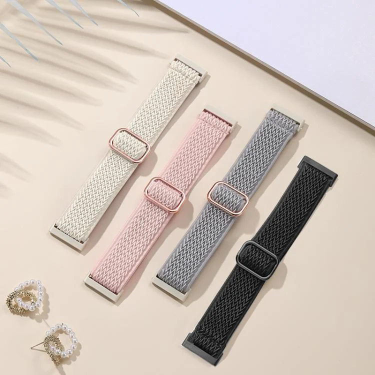 EDA0083431_B4.webp xDfind Wavy Nylon Braided Stretch Watch Band with Adjustment Buckle - Image 5