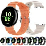 Ocean Two Color Dual-Row Hole Silver Buckle Silicone Watch Band - Image 2