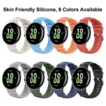 Ocean Two Color Dual-Row Hole Silver Buckle Silicone Watch Band - Image 3
