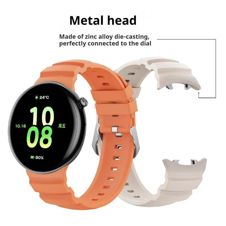 EDA0083614_B3.webp Ocean Two Color Dual-Row Hole Silver Buckle Silicone Watch Band - Image 4