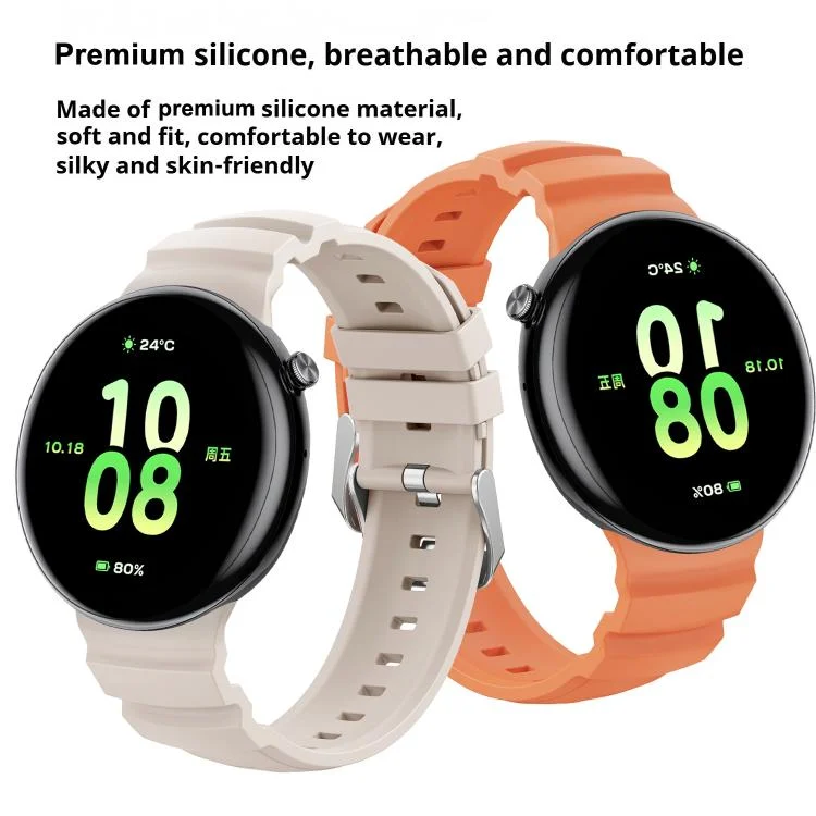 EDA0083614_B4.webp Ocean Two Color Dual-Row Hole Silver Buckle Silicone Watch Band - Image 5