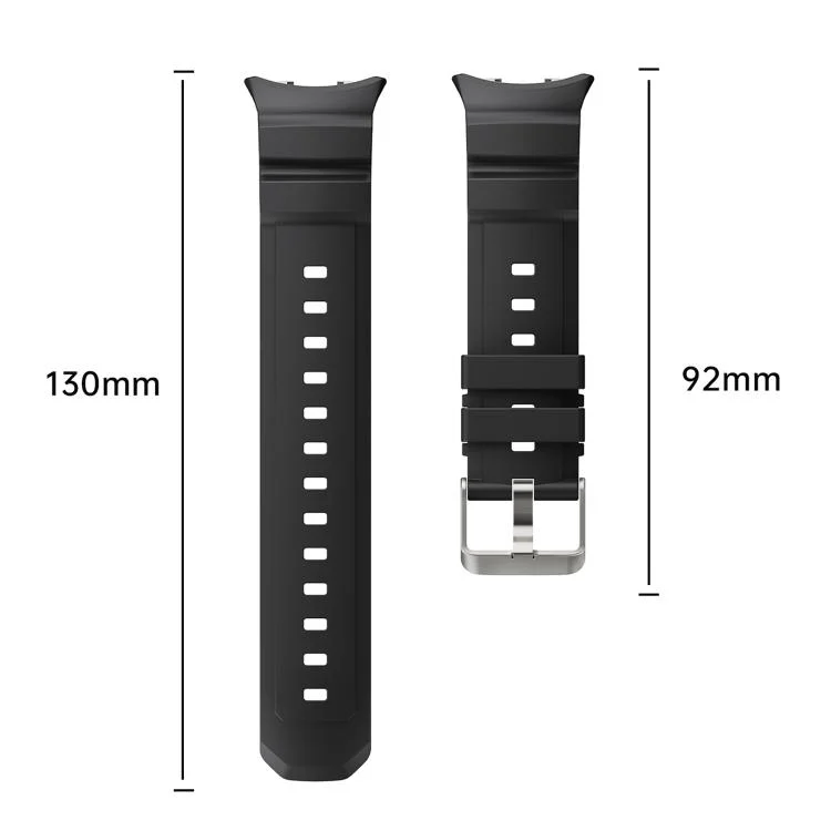 EDA0083614_B6.webp Ocean Two Color Dual-Row Hole Silver Buckle Silicone Watch Band - Image 7