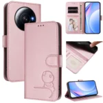 Litter Panda Embossing RFID Leather Phone Case with Lanyard, For Xiaomi 12S Ultra, For Xiaomi Poco C40, For Xiaomi Civi 1S