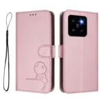 Litter Panda Embossing RFID Leather Phone Case with Lanyard, For Xiaomi 14 Pro, For Xiaomi 14, For Xiaomi 13T / 13T Pro - Image 2