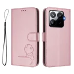 Litter Panda Embossing RFID Leather Phone Case with Lanyard, For Xiaomi 15T Pro, For Xiaomi 15T, For Xiaomi Poco F7 Ultra / Redmi K80 Pro - Image 2