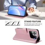 Litter Panda Embossing RFID Leather Phone Case with Lanyard, For Xiaomi 15T Pro, For Xiaomi 15T, For Xiaomi Poco F7 Ultra / Redmi K80 Pro - Image 4