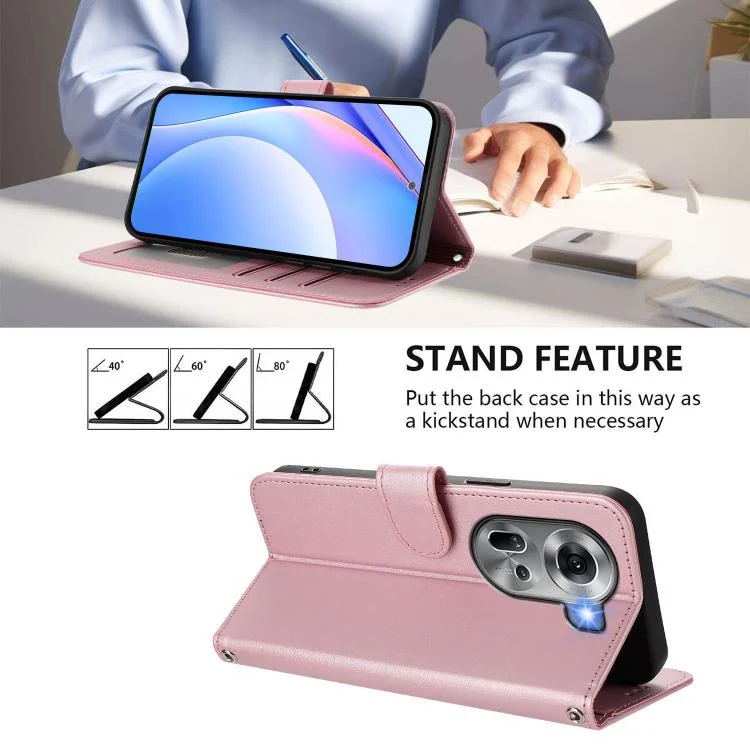 EDA008378802A_3.webp Litter Panda Embossing RFID Leather Phone Case with Lanyard, For OPPO Reno11 5G Global, For OPPO Reno11 Pro 5G Global, For OPPO Find X7 Ultra - Image 4