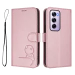 Litter Panda Embossing RFID Leather Phone Case with Lanyard, For OPPO Reno12 Pro 5G Global, For OPPO Reno12 5G Global, For OPPO A2 Pro 5G / F27 Pro / F27 Pro+ - Image 2