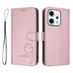 Litter Panda Embossing RFID Leather Phone Case with Lanyard, For OPPO Reno14 F / Reno14 5G Global, For OPPO A79 5G Global, For OPPO A5x 4G / 5G Global - Image 2