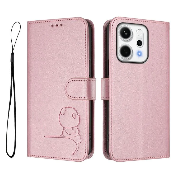 EDA008378812A_1.webp Litter Panda Embossing RFID Leather Phone Case with Lanyard, For OPPO Reno14 F / Reno14 5G Global, For OPPO A79 5G Global, For OPPO A5x 4G / 5G Global - Image 2