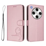 Litter Panda Embossing RFID Leather Phone Case with Lanyard, For OPPO Find X8 Pro, For OPPO A78 5G Global / A1x, For OPPO Find X6 Pro - Image 2