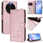 Litter Panda Embossing RFID Leather Phone Case with Lanyard, For OPPO Find X6