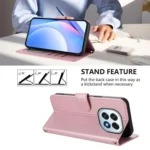 Litter Panda Embossing RFID Leather Phone Case with Lanyard, For OPPO F29 5G Global, For OPPO Reno13 Pro 5G Global, For OPPO Reno13 5G Global - Image 4