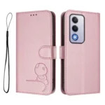Litter Panda Embossing RFID Leather Phone Case with Lanyard, For OPPO A80 5G EU / A3 Pro 5G Global, For OPPO Reno12 F 4G / 5G Global, For OPPO K12x 5G Global - Image 2