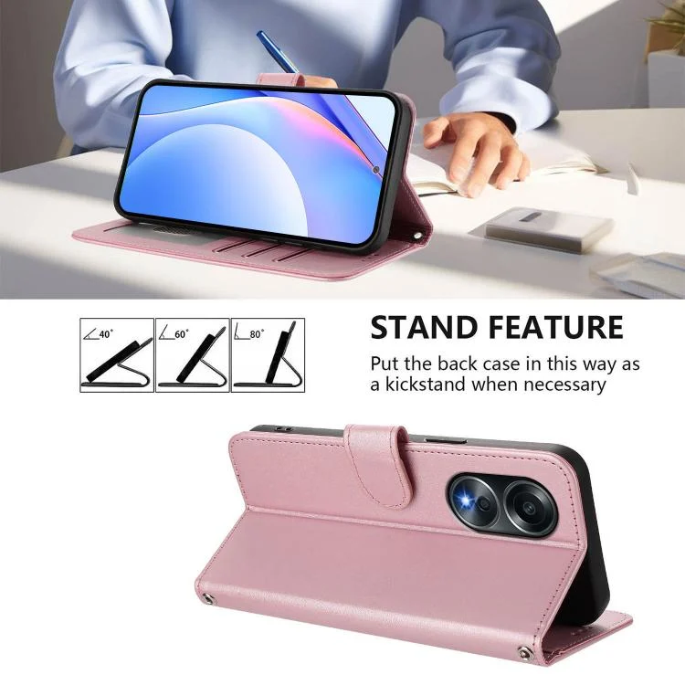 EDA008378829A_3.webp Litter Panda Embossing RFID Leather Phone Case with Lanyard, For OPPO A58 4G Global, For OPPO Reno10 / Reno10 Pro Global, For OPPO A78 4G Global - Image 4