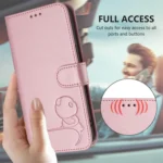 Litter Panda Embossing RFID Leather Phone Case with Lanyard, For OPPO A58 4G Global, For OPPO Reno10 / Reno10 Pro Global, For OPPO A78 4G Global - Image 6