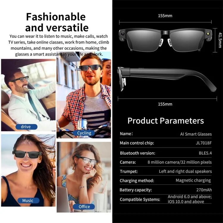 EDA0083804_B7.webp L802 Smart Glasses with 8MP HD Camera Video Recording WiFi Transmission Al Smart Voice Assistant Smart Wearable Headset - Image 8