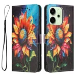 Color Drawing Pattern Leather Phone Case, For OPPO Reno14 Pro 5G Global, For OPPO Reno14 5G Global - Image 3