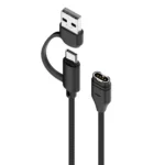 For Garmin 2 in 1 Type-C and USB-A Braid Watch Charging Cable, Length: 1m - Image 8