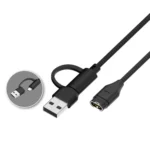 For Garmin 2 in 1 Type-C and USB-A Braid Watch Charging Cable, Length: 1m - Image 9