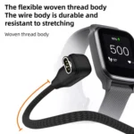 For Garmin 2 in 1 Type-C and USB-A Braid Watch Charging Cable, Length: 1m - Image 5