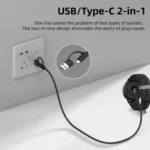 For Garmin 2 in 1 Type-C and USB-A Braid Watch Charging Cable, Length: 1m - Image 7