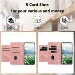 Tulips Embossed Leather Phone Case with Lanyard, For OPPO Reno14 F 5G, For OPPO Reno14 5G Global, For OPPO Reno13 F 5G / 4G - Image 5