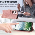 Tulips Embossed Leather Phone Case with Lanyard, For OPPO Reno14 F 5G, For OPPO Reno14 5G Global, For OPPO Reno13 F 5G / 4G - Image 6