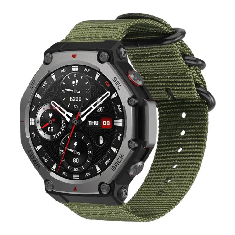 xDfind Ring Buckle Nylon Canvas Watch Band