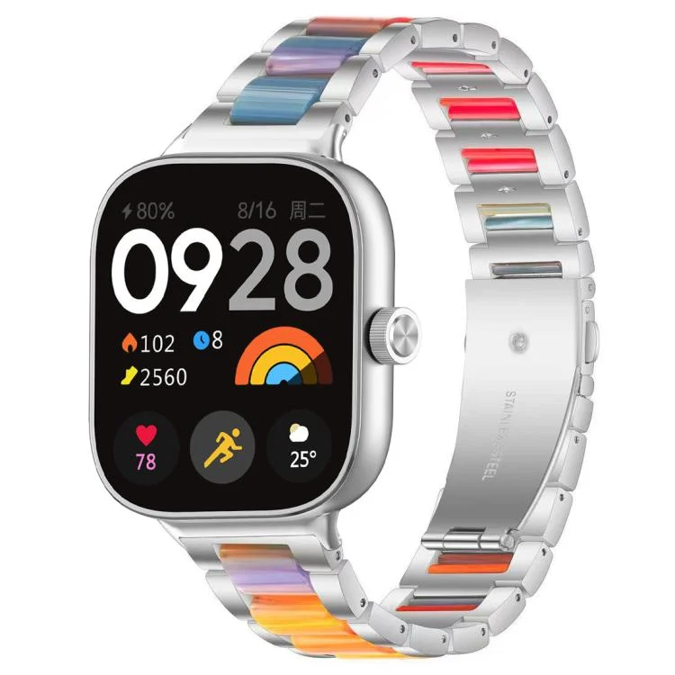 EDA008399701A.webp xDfind Three Beads Metal Resin Watch Band - Image 1