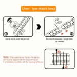 xDfind Three Beads Metal Resin Watch Band - Image 8