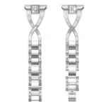 xDfind X-Shaped Single Row Diamond Metal Watch Band - Image 6