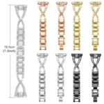 xDfind X-Shaped Single Row Diamond Metal Watch Band - Image 3
