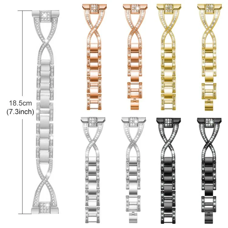 EDA0083998_B2.webp xDfind X-Shaped Single Row Diamond Metal Watch Band - Image 3