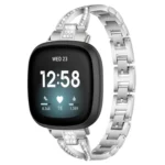 xDfind X-Shaped Single Row Diamond Metal Watch Band