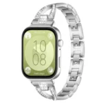 xDfind X-Shaped Single Row Diamond Metal Watch Band