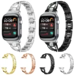 xDfind X-Shaped Single Row Diamond Metal Watch Band - Image 2