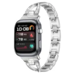 xDfind X-Shaped Single Row Diamond Metal Watch Band