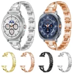 xDfind X-Shaped Single Row Diamond Metal Watch Band - Image 2