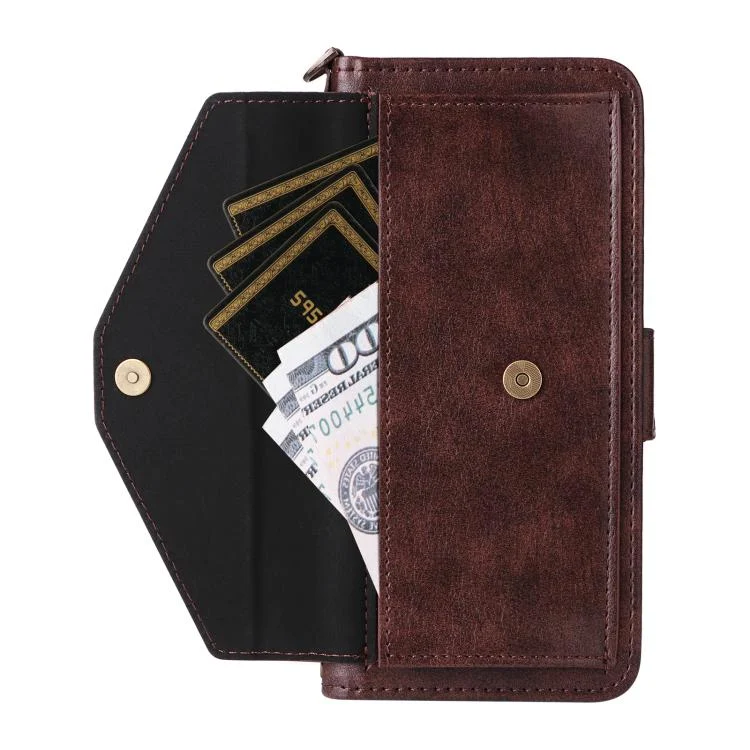 EDA008401007A_4.webp Multi-card Slots Crossbody Cowhide Leather Phone Case, For OPPO Reno14 / Reno14 F 5G Global, For OPPO A5x 5G / 4G, For OPPO A5 5G / 4G Global, For OPPO Reno14 Pro 5G - Image 5