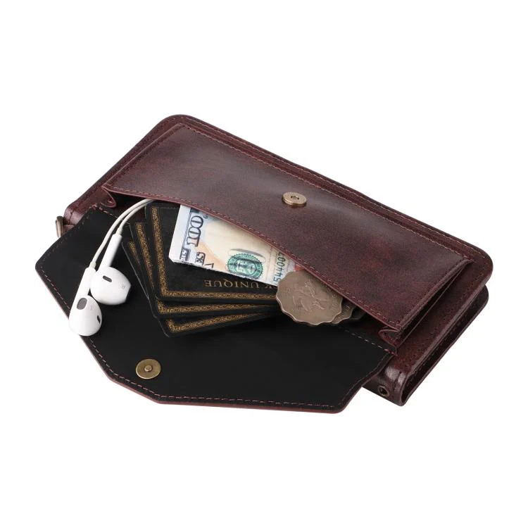 EDA008401007A_6.webp Multi-card Slots Crossbody Cowhide Leather Phone Case, For OPPO Reno14 / Reno14 F 5G Global, For OPPO A5x 5G / 4G, For OPPO A5 5G / 4G Global, For OPPO Reno14 Pro 5G - Image 7