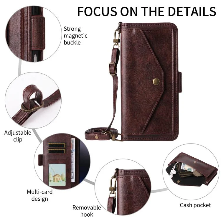 EDA008401007A_7.webp Multi-card Slots Crossbody Cowhide Leather Phone Case, For OPPO Reno14 / Reno14 F 5G Global, For OPPO A5x 5G / 4G, For OPPO A5 5G / 4G Global, For OPPO Reno14 Pro 5G - Image 8