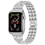 xDfind Five Beads Full Diamond Metal Watch Band, For Apple Watch 42 / 44 / 45 / 46 / 49mm, For Apple Watch 38 / 40 / 41 / S10 42mm