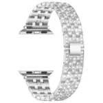 xDfind Five Beads Full Diamond Metal Watch Band, For Apple Watch 42 / 44 / 45 / 46 / 49mm, For Apple Watch 38 / 40 / 41 / S10 42mm - Image 6