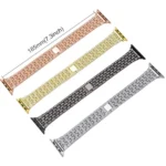 xDfind Five Beads Full Diamond Metal Watch Band, For Apple Watch 42 / 44 / 45 / 46 / 49mm, For Apple Watch 38 / 40 / 41 / S10 42mm - Image 3