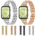 xDfind Five Beads Full Diamond Metal Watch Band - Image 2