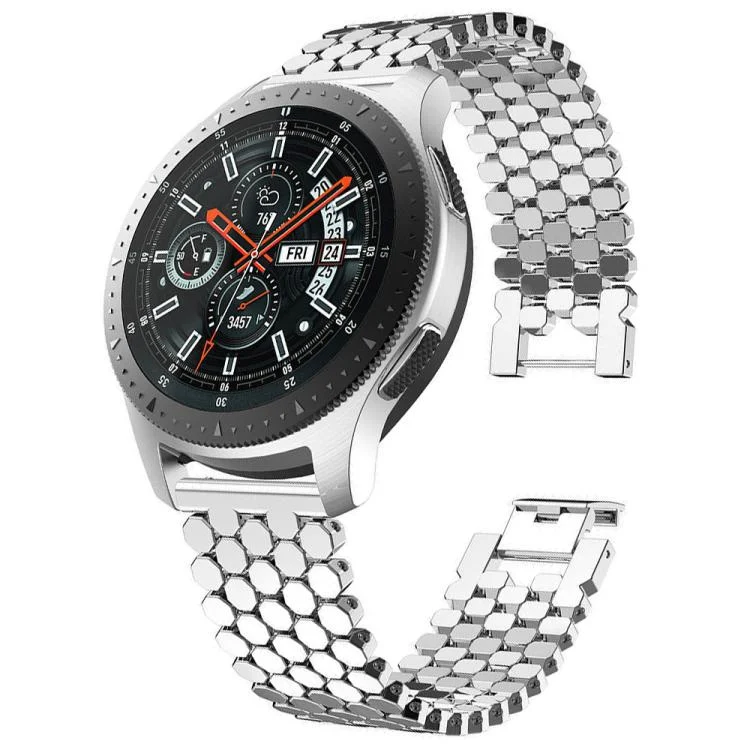 xDfind Fish Scale Texture Metal Watch Band