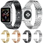 xDfind Fish Scale Texture Metal Watch Band, For Apple Watch 42 / 44 / 45 / 46 / 49mm - Image 2