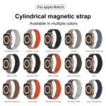 Cylinder Magnetic Two-color Loop Silicone Watch Band, For Apple Watch 42mm / 41mm / 40mm / 38mm - Image 3