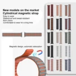 Cylinder Magnetic Two-color Loop Silicone Watch Band, For Apple Watch 42mm / 41mm / 40mm / 38mm - Image 5